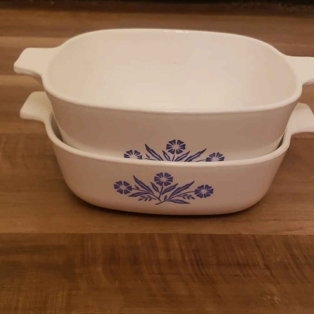 Vintage Corningware blue corn flower bundle 2